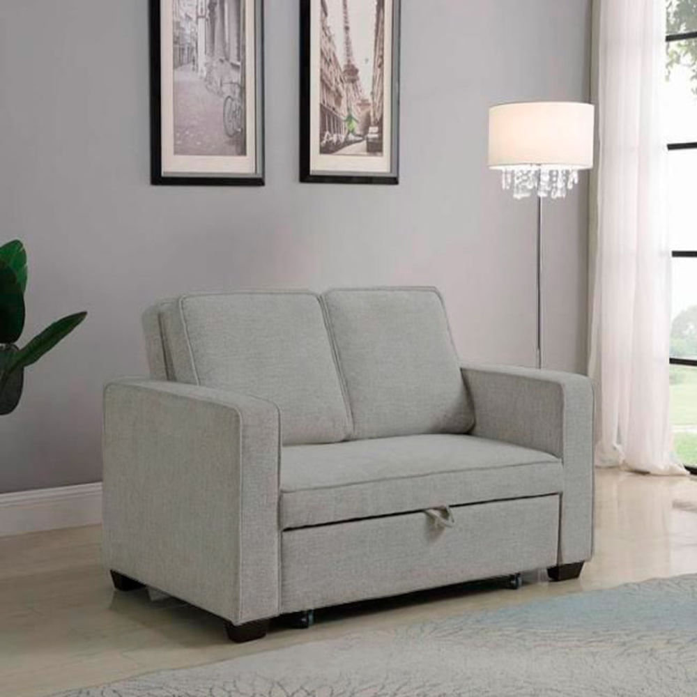 Sofá Cama Skopie con 2 Almohadas 2 Plz - Gris Claro