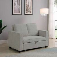 Sofá Cama Skopie con 2 Almohadas 1.5 Plz - Gris Claro