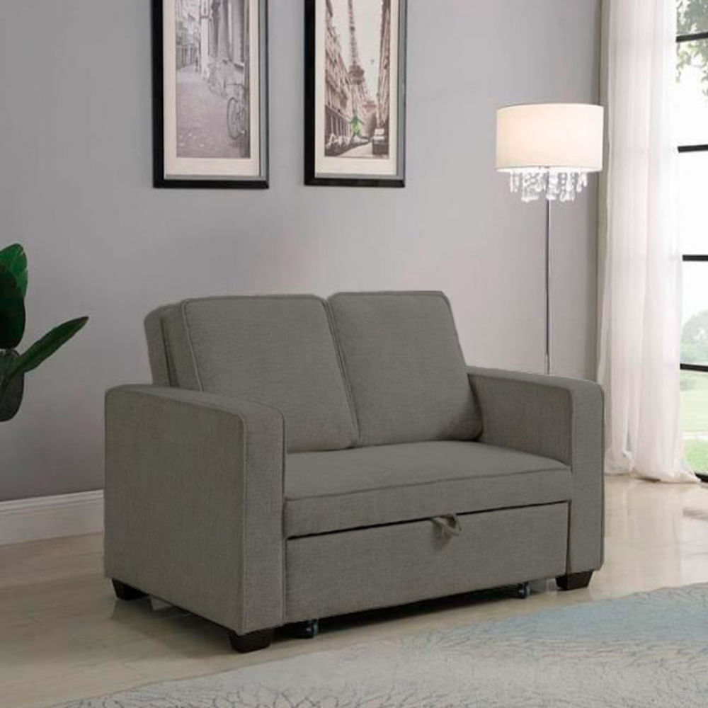 Sofá Cama Skopie con 2 Almohadas 2 Plz - Gris Oscuro