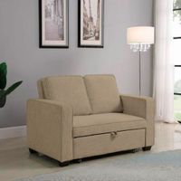Sofá Cama Skopie con 2 Almohadas 1.5 Plz - Beige Claro