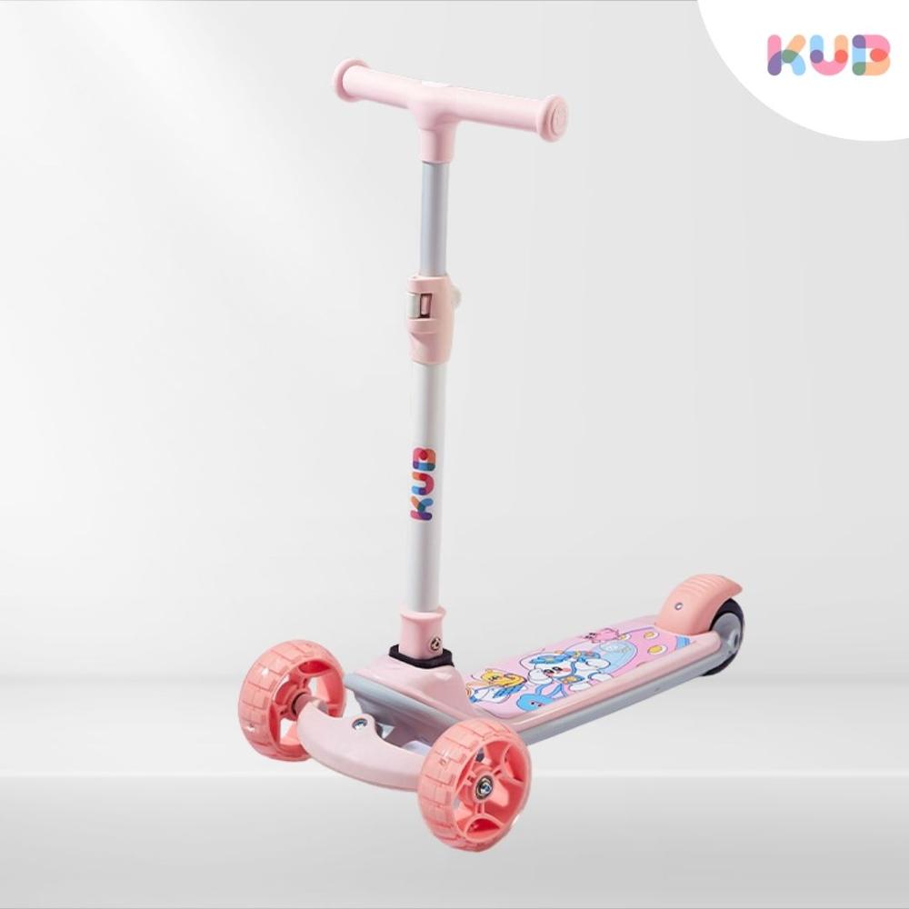 Scooter Kub Fantasy para Niños Niñas Original Resistente Plegable Rosado