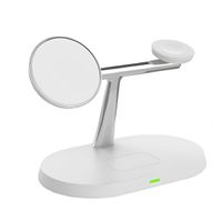 Cargador Inalámbrico 3 en 1 de 15W para IPhone | Blanco