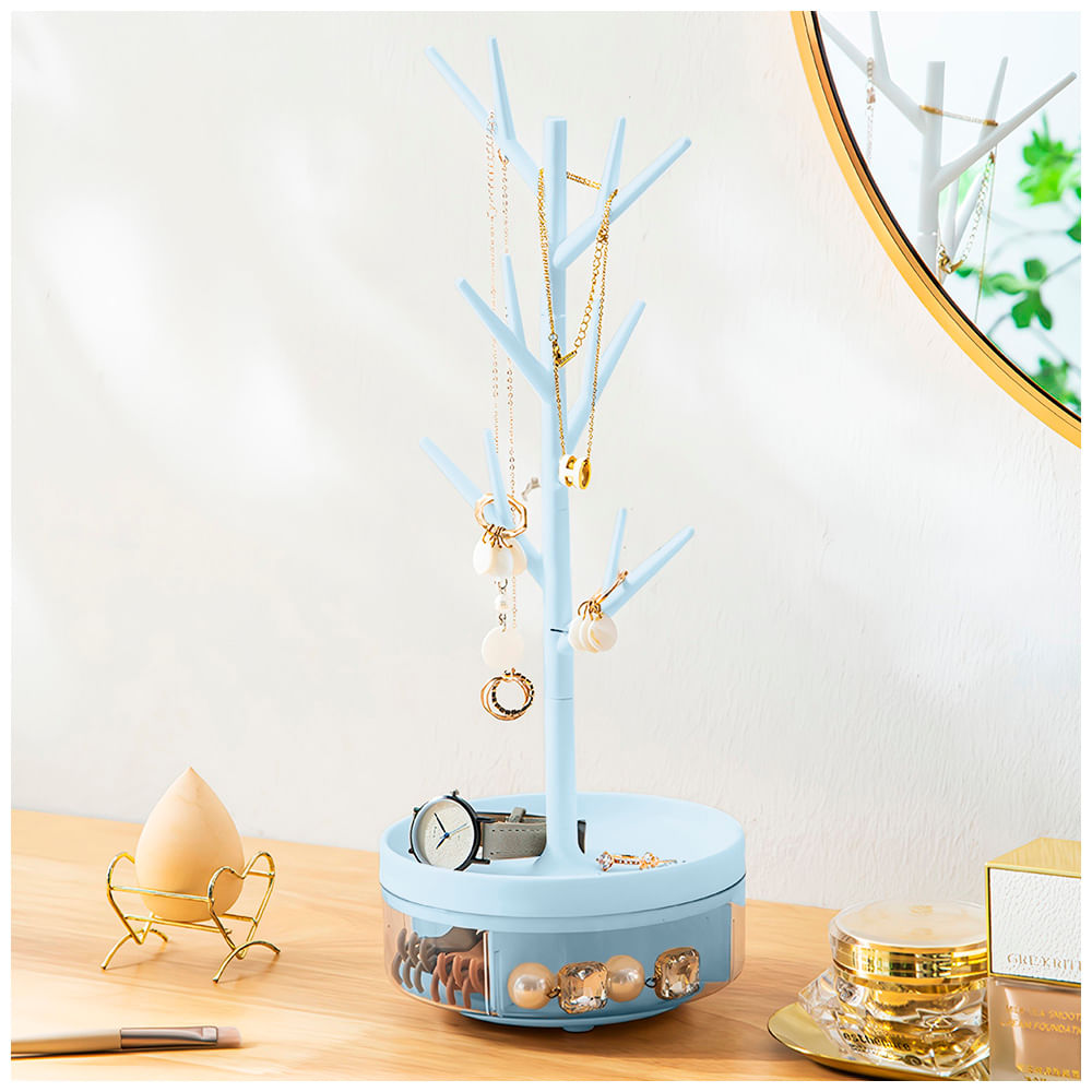 Joyero Organizador Giratorio de Accesorios Celeste XU8 Joyero Organizador Giratorio de Accesorios Celeste XU8
