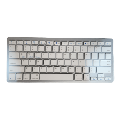 Teclado Inalámbrico Bluetooth Wireless Universal -  Blanco Teclado Inalámbrico Bluetooth Wireless Universal - Blanco