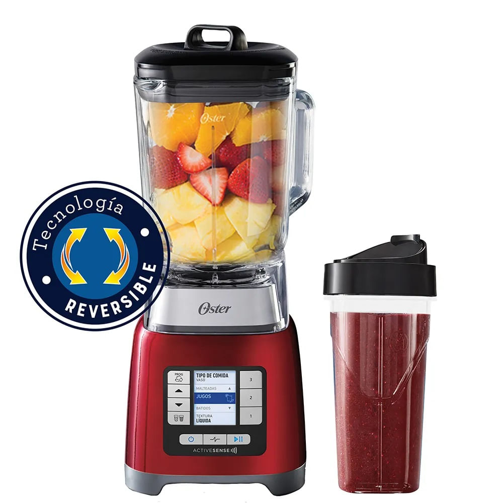 Licuadora ActiveSense Blend N Go 2 Lts Oster BLSTTDGRBG Rojo