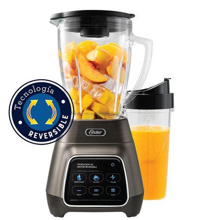 Licuadora Oster® Programas Automáticos con Tecnología Reversible,Vaso BLend-N-Go BLSTPYG1312XBG
