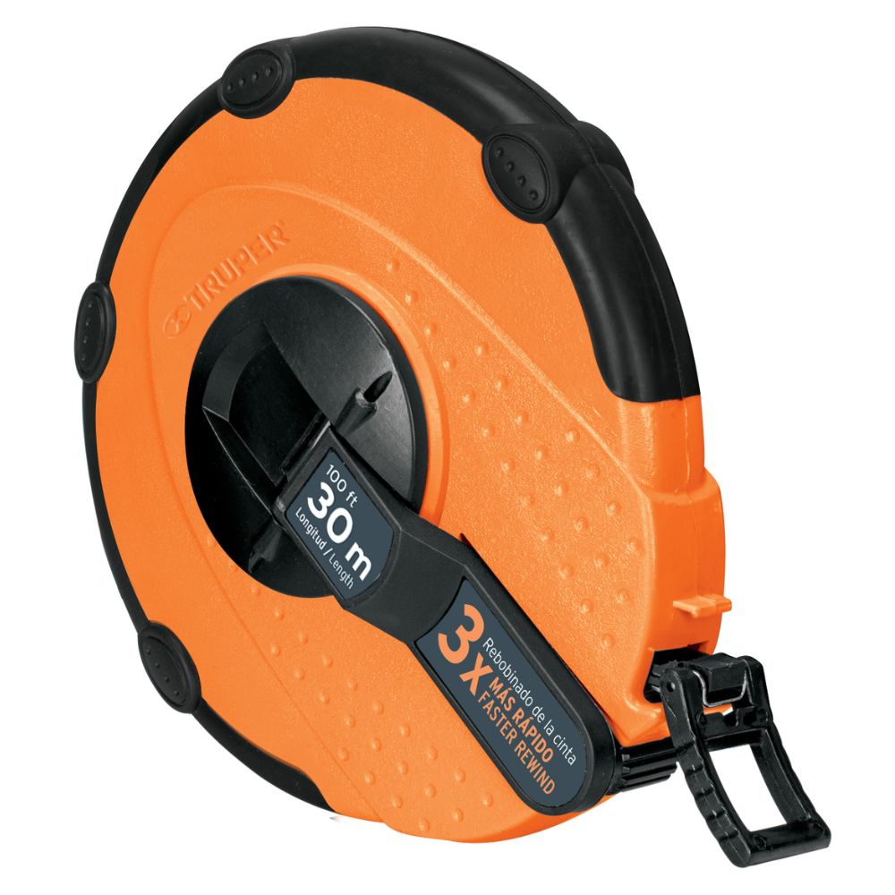 Wincha cinta métrica 30 m, Profesional, flexómetro fibra de vidrio Wincha cinta métrica 30 m, Profesional, flexómetro fibra de vidrio