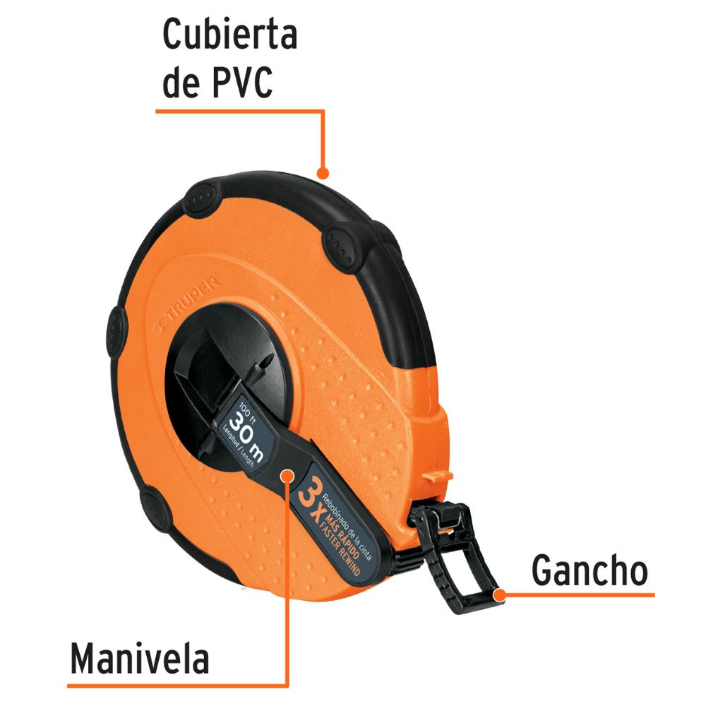 Wincha cinta métrica 30 m, Profesional, | Promart.pe - Promart
