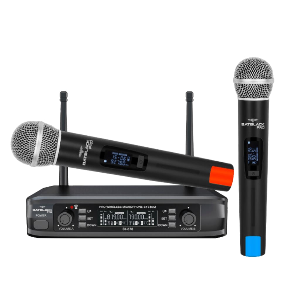 Microfono Inalambrico Profesional UHF Batblack BT-678 Microfono Inalambrico Profesional UHF Batblack BT-678
