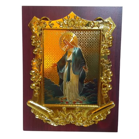 Retrato Cuadro Religioso Virgen de los Milagros 17cm Retrato Cuadro Religioso Virgen de los Milagros Pergamino 17cm