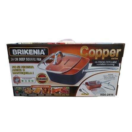 Sarten Copper Brikenia Cobre Titanio Antiadherente 24 cm Dorado Original Sarten Copper Brikenia Cobre Titanio Antiadherente 24 cm Dorado Original