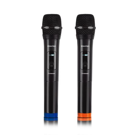 Micrófono Maxtron Crooner MX7258 Wireless Karaoke (Pack x2)