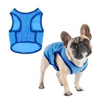 Chaleco Frío Refrigerante Contra Golpe De Calor Para Perros Azul