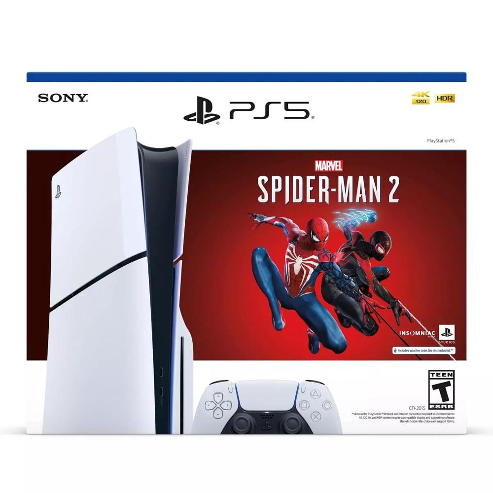 Consola SONY Playstation 5 Slim 1TB Lector de Discos + Juego Spiderman ...