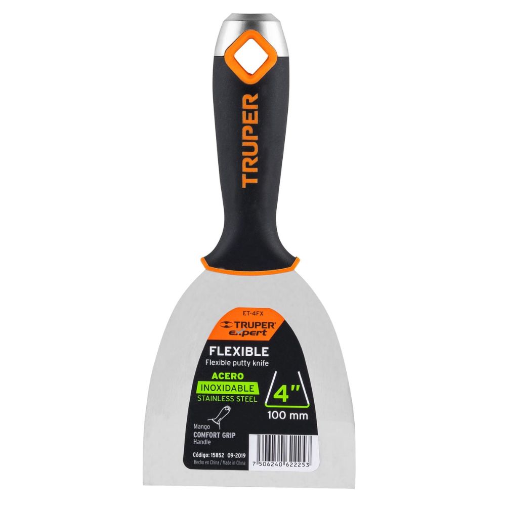Espátula masillador 4 pulgadas acero inox mango Comfort Grip Expert Espátula masillador 4 pulgadas acero inox mango Comfort Grip Expert