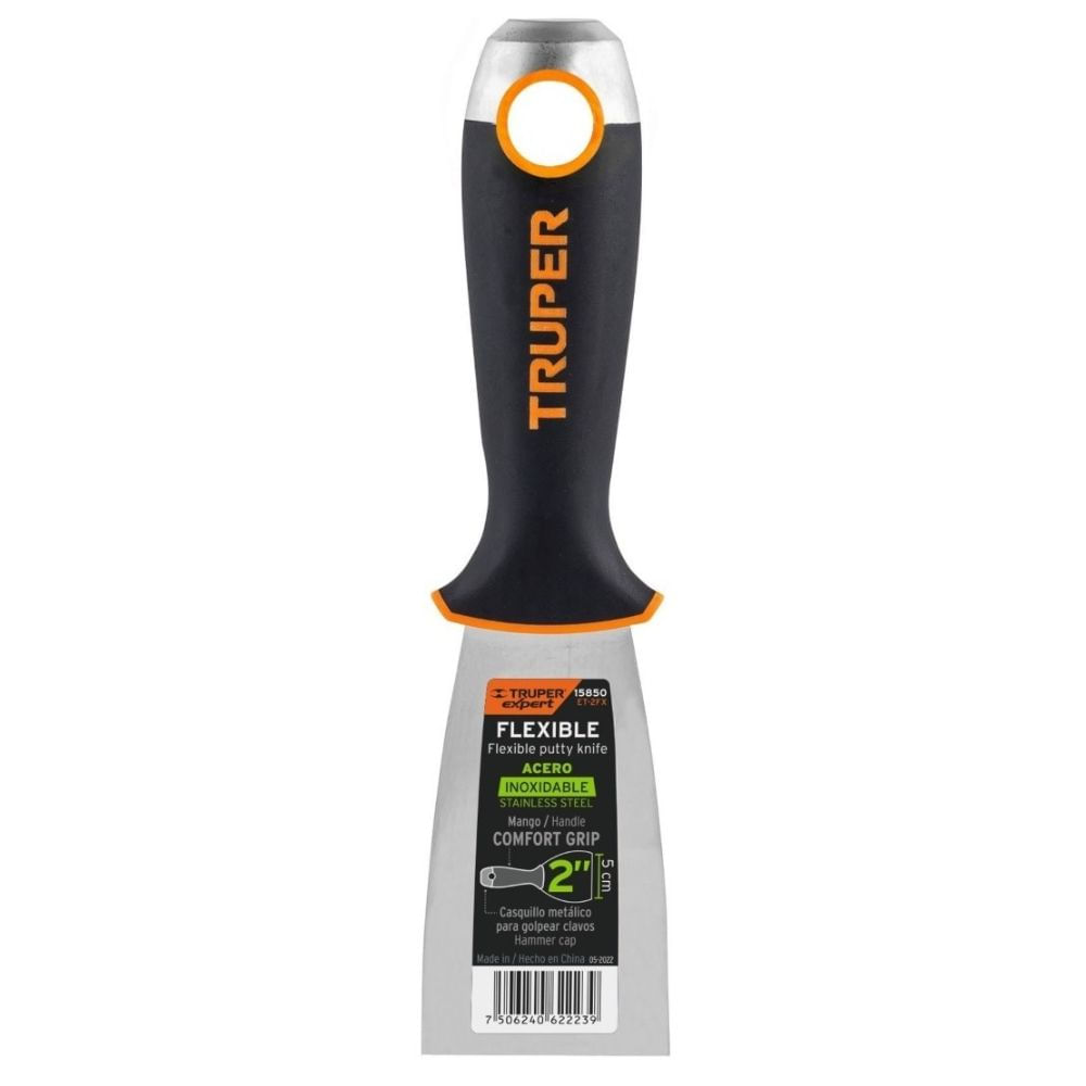 Espátula 2 acero inoxidable mango Comfort Grip TRUPER Expert Espátula 2 acero inoxidable mango Comfort Grip TRUPER Expert