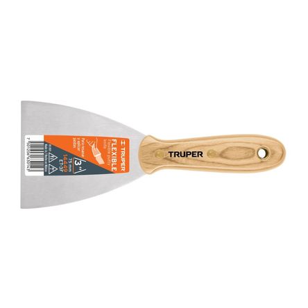 Espátula Flexible 3 pulgadas mango de madera truper