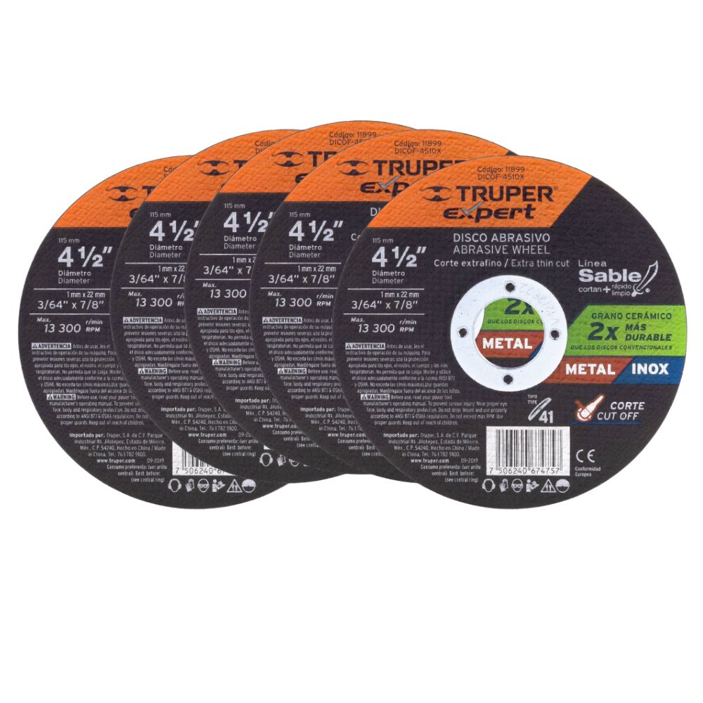 Disco de corte 4-1/2 Disco de corte 4-1/2