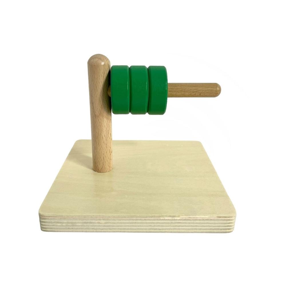 Apilador horizontal de 3 discos Chanitos Cunita montessori Apilador horizontal de 3 discos Chanitos Cunita montessori