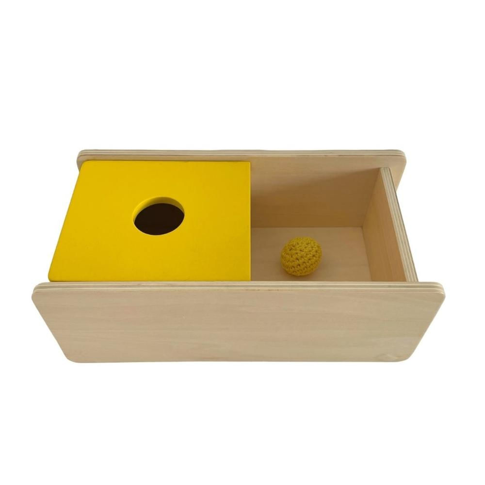Caja de permanencia con bola Chanitos Cunita montessori Caja de permanencia con bola Chanitos Cunita montessori