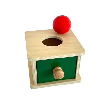 Caja con esfera Chanitos Cunita montessori Caja con esfera Chanitos Cunita montessori