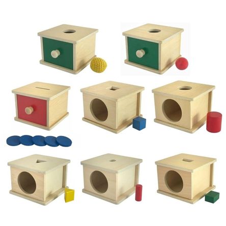 Set 8 cajas de permanencia Chanitos Cunita montessori