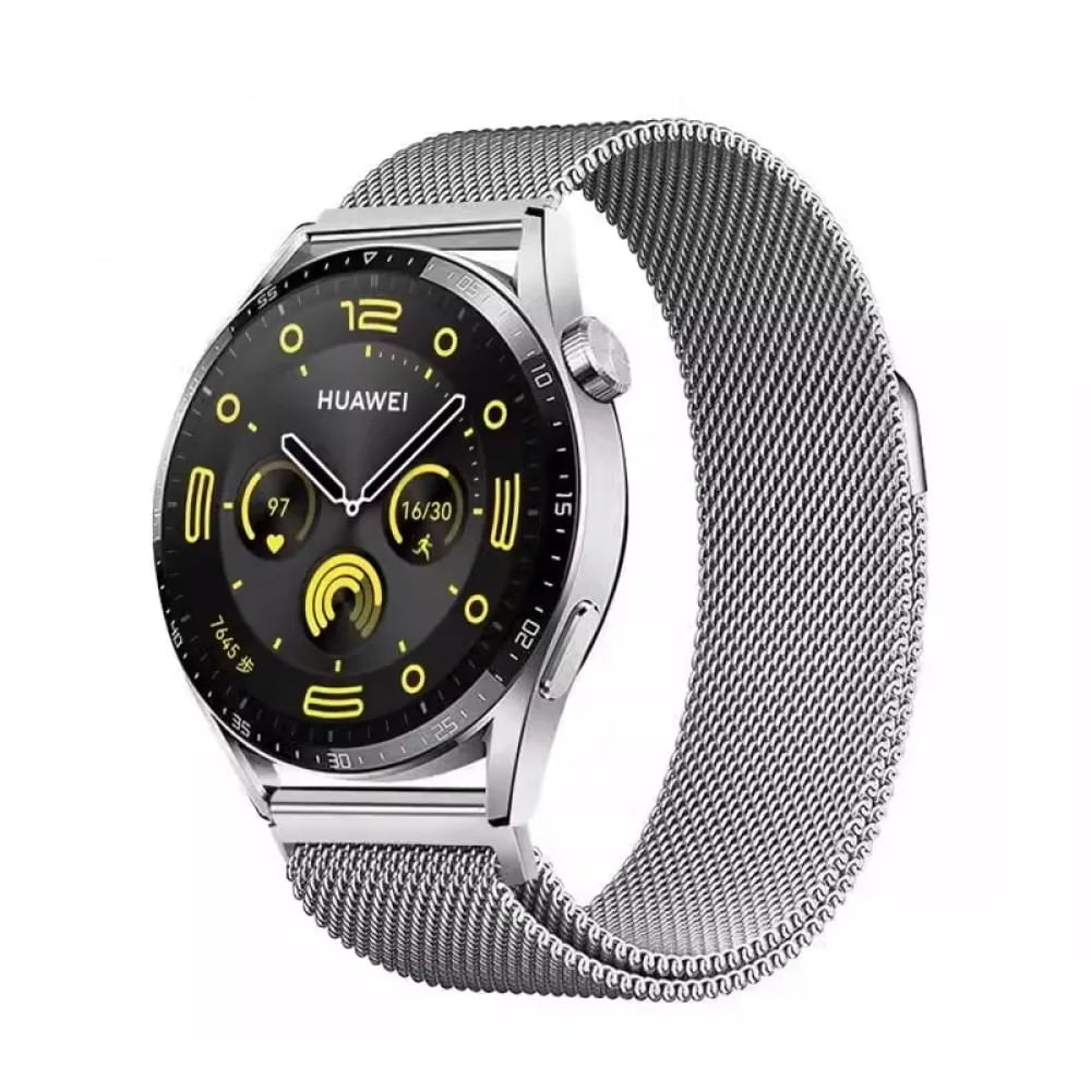 Correa De 22mm Metalica Milanese Para Huawei Gt2 E Plata Promart