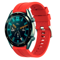 Correa De 22mm De Silicona Para Huawei Gt4 46mm Rojo