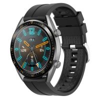 Correa De 22mm De Silicona Para Huawei Gt3 Pro Negro