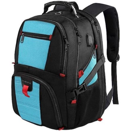 Mochilas para Hombre 16 Pulgadas Impermeable con Puerto de Carga USB 2233 Azul