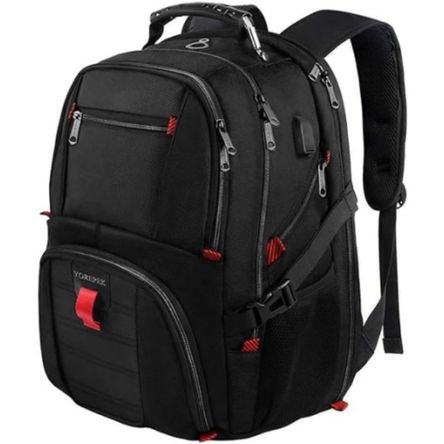 Mochilas para Hombre 16 Pulgadas Impermeable con Puerto de Carga USB 2233 Negro