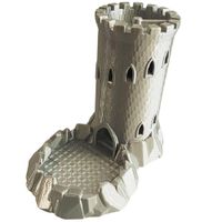 LanzaDados Torre Rocosa 3D GEEKS PERU  PLA Plata