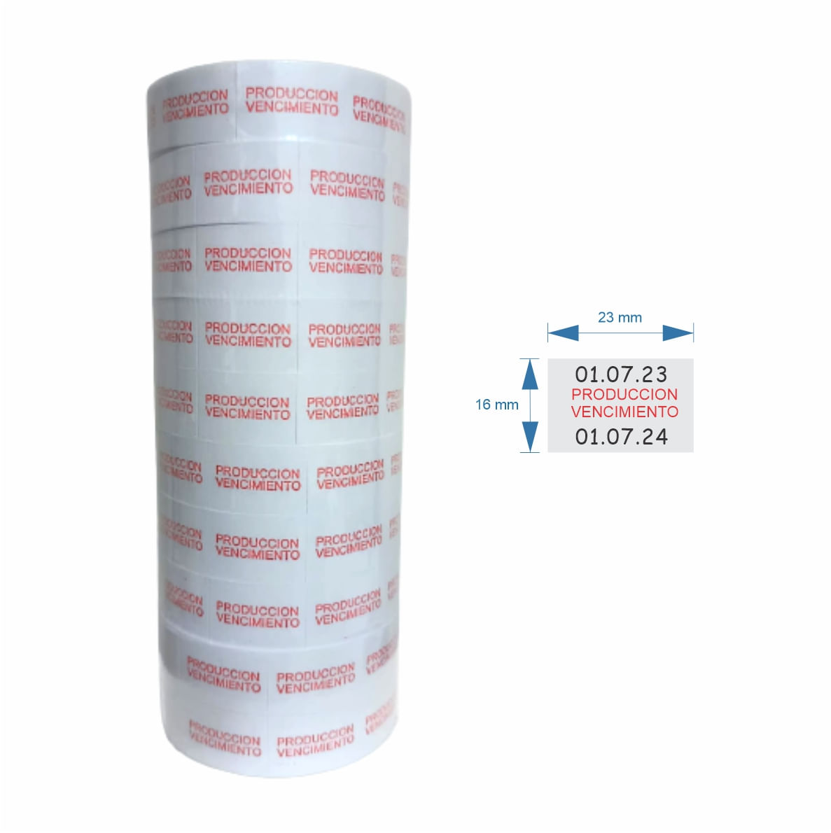 Etiquetas de Producción y Vencimiento Casandina Tools Para Etiquetadora