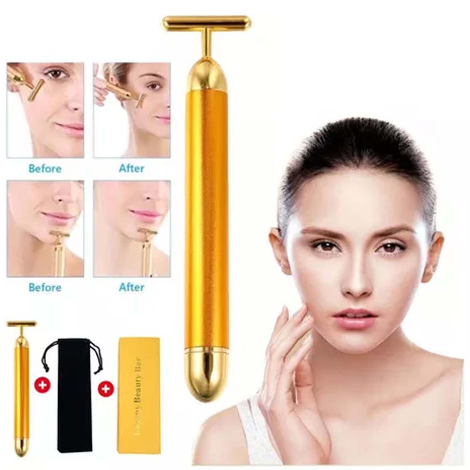 Rodillo Masajeador Facial de Vibración