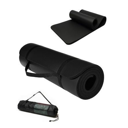 Colchoneta Mat de Yoga Extra Gruesa 20 Mm Premiun Pilates Gym Black Colchoneta Mat de Yoga Extra Gruesa 20 Mm Premiun Pilates Gym Black
