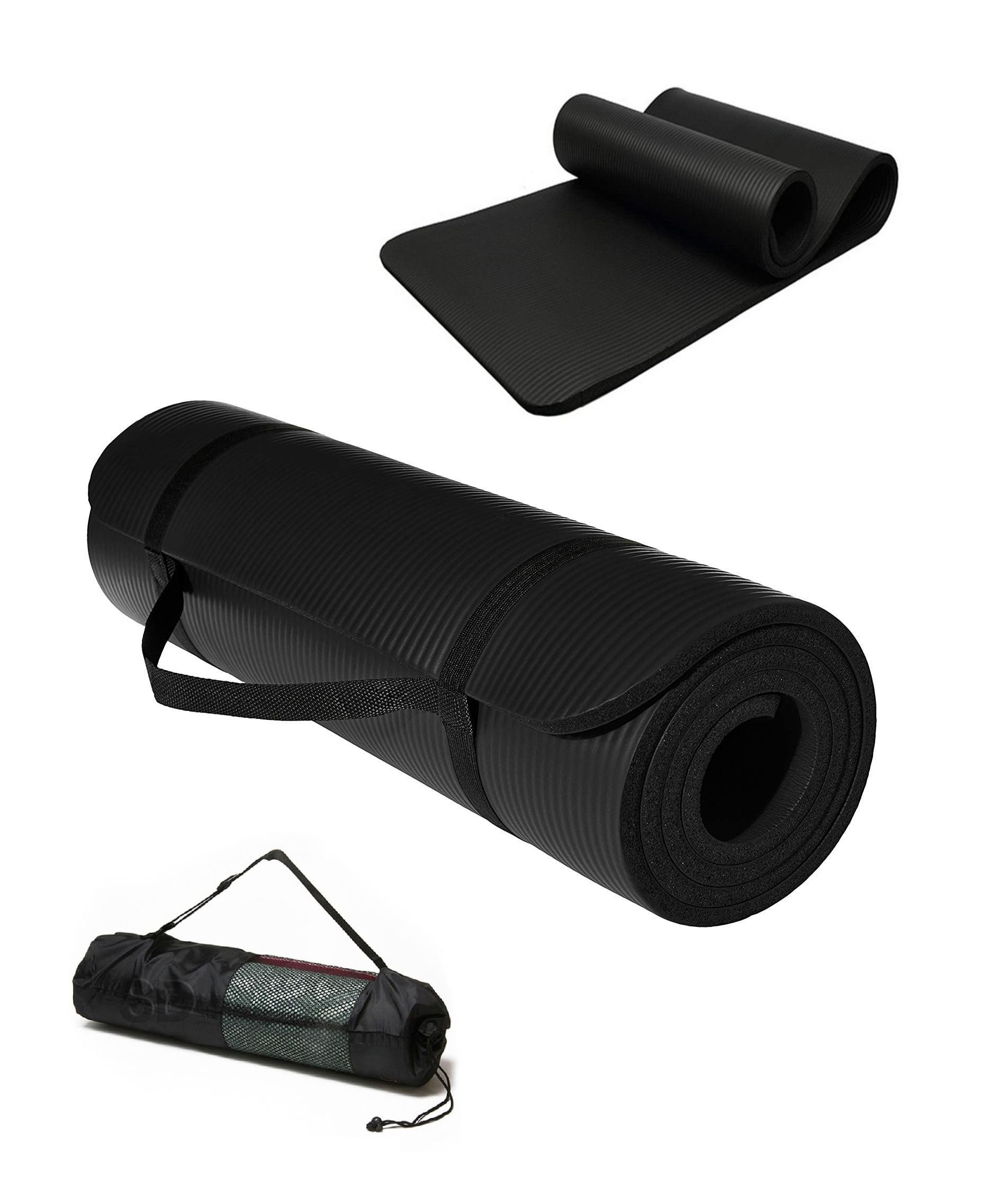 Colchoneta Mat de Yoga Extra Gruesa 20 Mm Premiun Pilates Gym Black