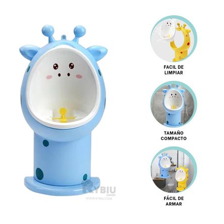 Bacinica Jirafa Facil de Usar en Celeste Y+Ligas de Regalo