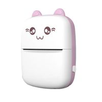Impresora Térmica Inalámbrica BT 200dpi etiqueta foto USB Rosado