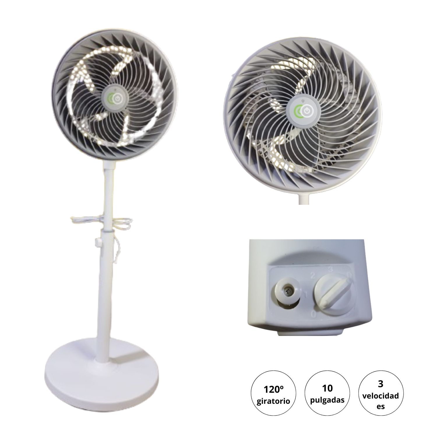 Ventilador Airboon AB1033T Turbo high speed 10 pulgadas ICE COOL