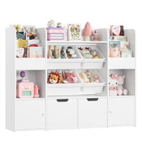 Estante Organizador Librero Juguetero Infantil Amir Blanco Muebles Bonno