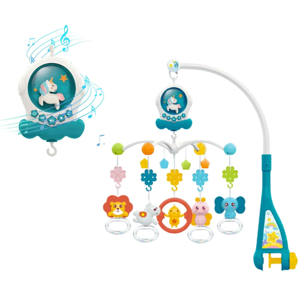 Juguete Movil Para Cuna Unicornio Color Turquesa Juguete Movil Para Cuna Unicornio Color Turquesa