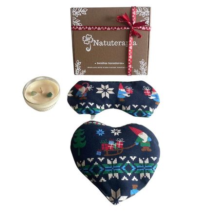 Pack Sanador Navideño: Antifaz Terapéutico + Corazón de Semillas+ Vela de Soja (Elfos) Pack Sanador Navideño: Antifaz Terapéutico + Corazón de Semillas+ Vela de Soja (Elfos)