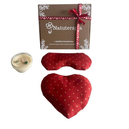 Pack Sanador Navideño: Antifaz Terapéutico + Corazón de Semillas+ Vela de Soja (Rojo) Pack Sanador Navideño: Antifaz Terapéutico + Corazón de Semillas+ Vela de Soja (Rojo)