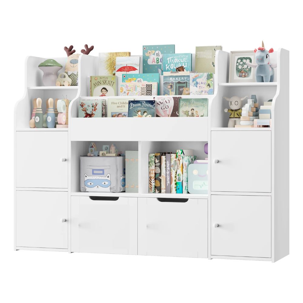 Estante Librero Juguetero Infantil Brandy Blanco Muebles Bonno