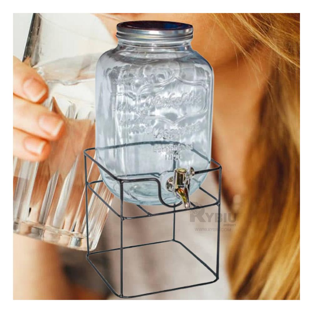 Dispensador de Bebida de Vidrio Transparente de 5L