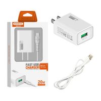 Cargador de Pared Somostel SMSA18 QC3.0 20W + Cable USB Tipo C