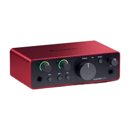 Interfaz Focusrite Scarlett Solo, USB de 4ª generación ideal para grabación. Interfaz Focusrite Scarlett Solo, USB de 4ª generación ideal para grabación.