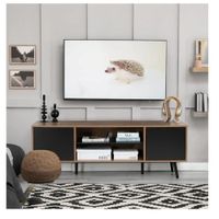 Mesa de TV Multiusos 60"" TU MESITA Fonsi color Blanco/Gris 2 puertas Melamina 18mm