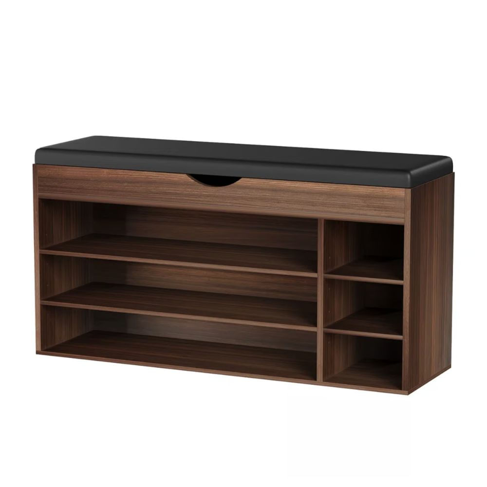 Zapatera con Asiento Baúl Rain Caramelo Muebles Bonno