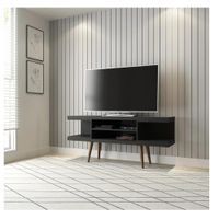 Mesa de TV Contemporánea 50"" TU MESITA Marvin Melamina 18mm color Negro